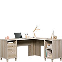 L-Shaped Home Office Desk with File Drawers 425877
