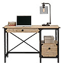 Industrial Metal & Wood Pedestal Desk 425907