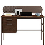 Modern Metal and Wood Pedestal Desk 426025