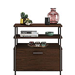 Modern File Cabinet with Open Shelves 426027