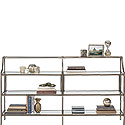 Glass-Top Console Table with Bronze Finish 426167