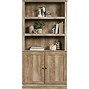 Farmhouse Style 5-Shelf Bookcase with Doors 426413