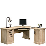 Prime Oak L-Shaped Desk with Storage 427163