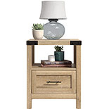 Wood Side Table with Drawer in Orchard Oak 427326
