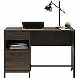 Pedestal Home Office Desk In Smoked Oak 427656