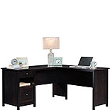 Estate Black L-Shaped Desk with File Drawer 427720