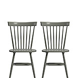 Farmhouse Spindle Chairs in Pewter Green 427843