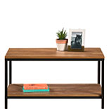 Wood and Metal Coffee Table with Open Shelf 428198