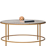 Round Coffee Table with Deco Stone Finish 428215