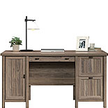 Washed Walnut Office Desk with Drawers 428727