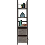 2-Shelf Narrow Bookcase in Mystic Oak Finish 429253