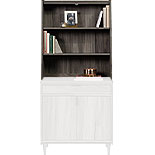 2-Shelf Library Storage Hutch in Jet Acacia 429505