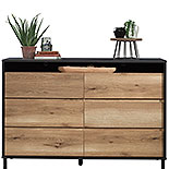 Modern 6-Drawer Dresser in Raven Oak 430442