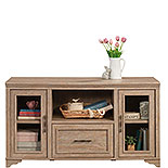 Office Credenza with Shelves in Brushed Oak 431437