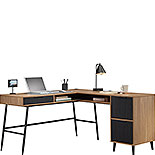 Modern L-Shaped Desk in Serene Walnut 431621