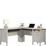 L-Shaped Desk with Drawers in Glacier Oak 433588