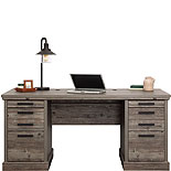 Double Ped Executive Desk in Pebble Pine 433677