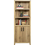 5-Shelf Bookcase with Doors in Timber Oak 436794