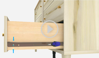 How to adjust a drawer using rails with cams, for futher assistance call customer service