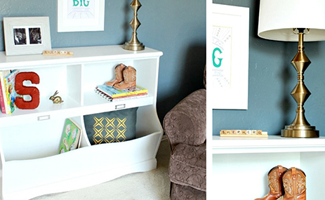 cubby bookcase for kids’ bedroom toy storage 