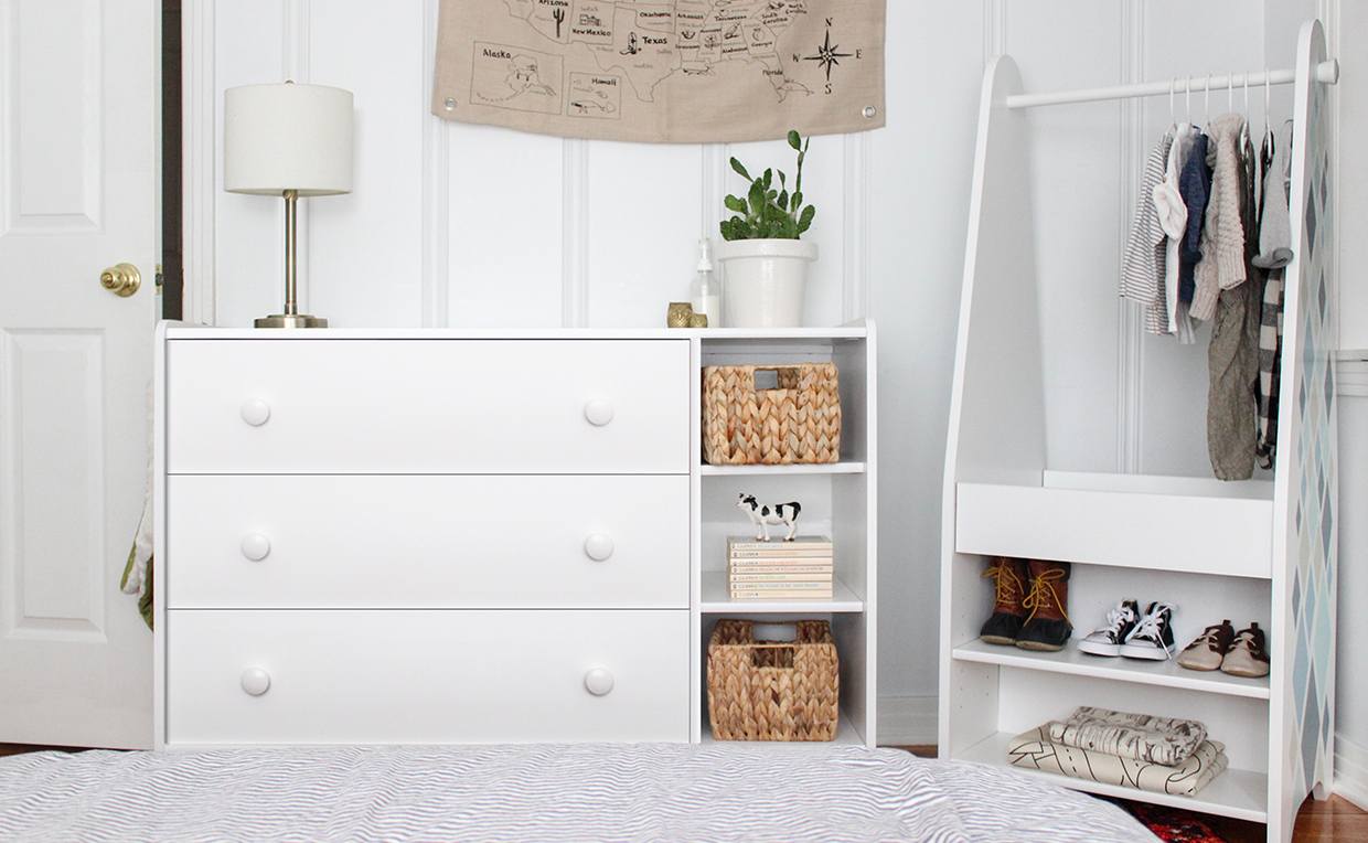 kids dresser with shelves