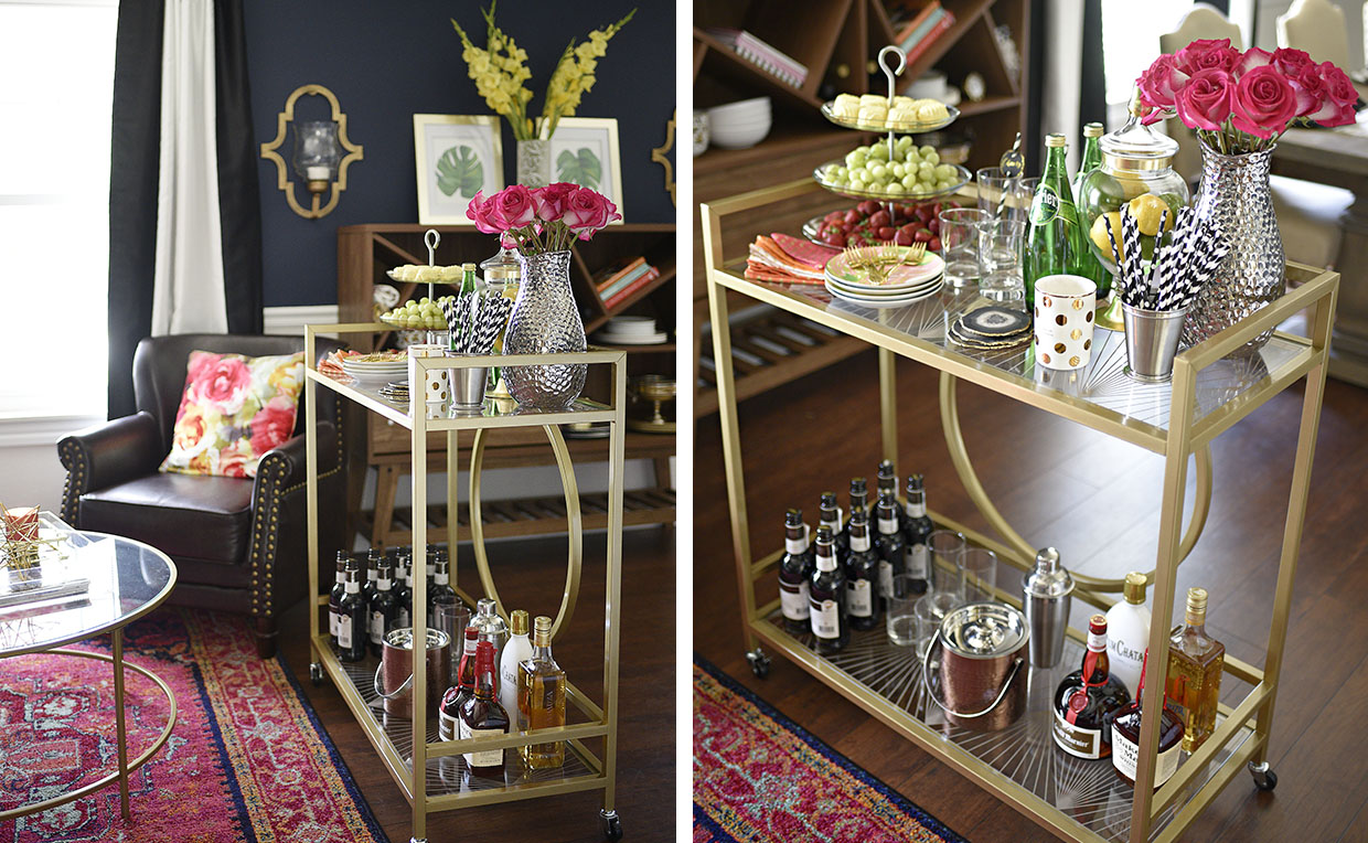 International Lux Bar Cart entertaining