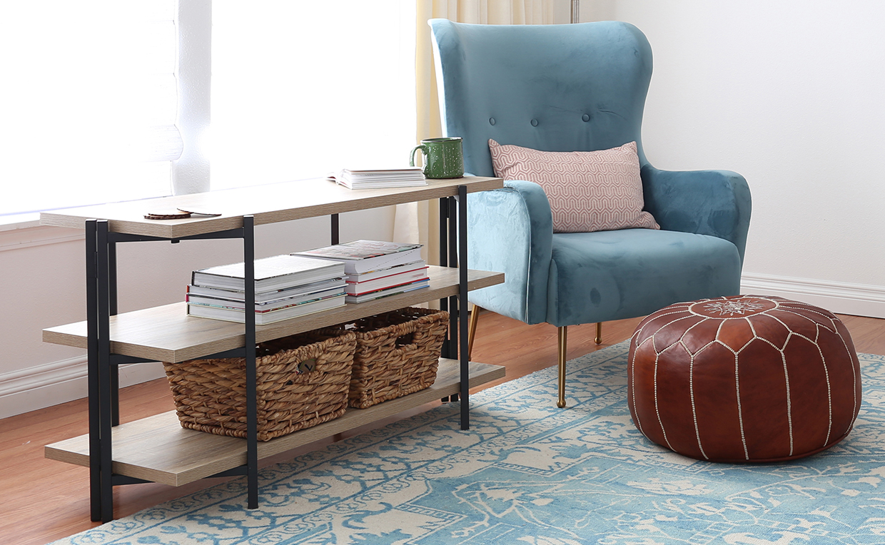 Console table in living room