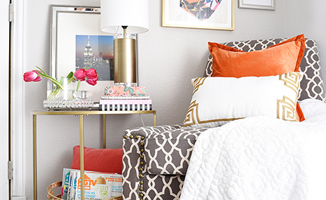 accent chair in bare bedroom corner