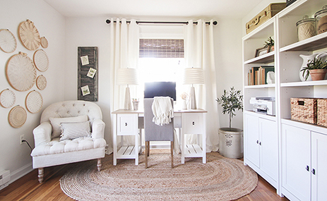 Light & Airy Home Office Setup  Cozy home office, Home office setup, Office  room decor