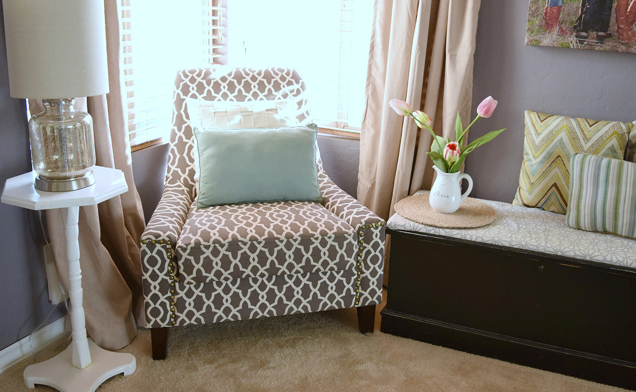 Chair next discount to bed