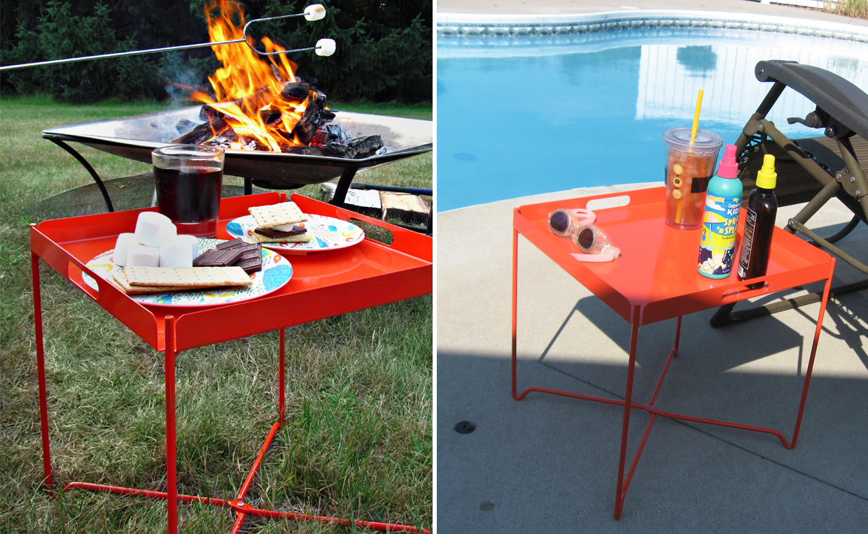 side table outdoors