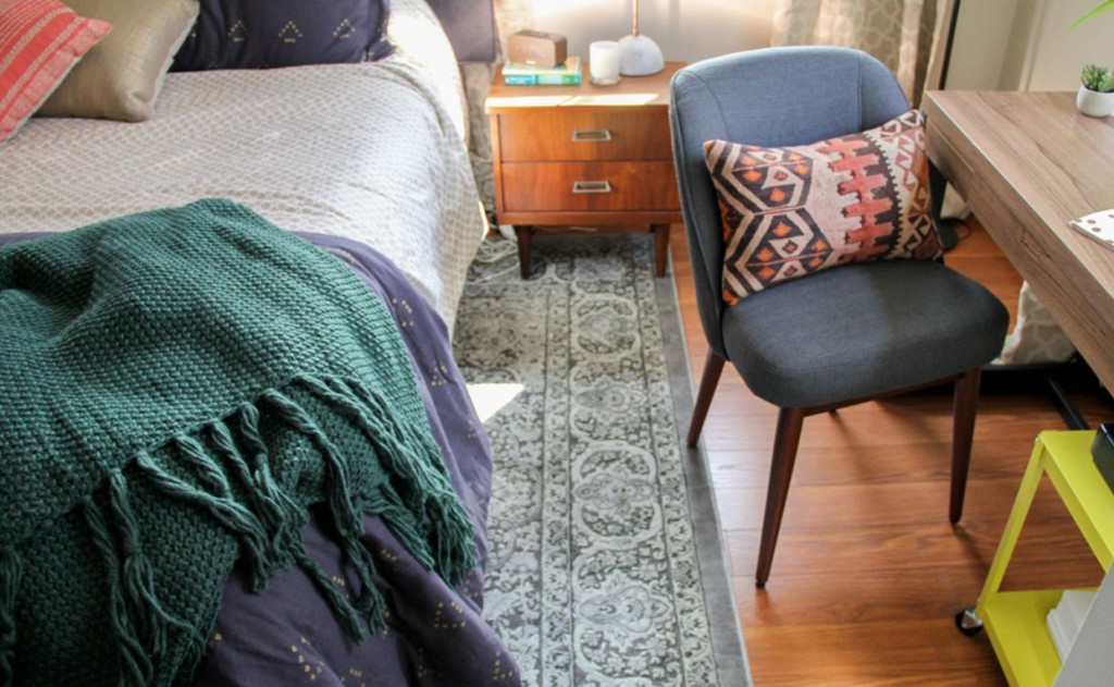 Luna Accent Chair at bedroom vanity