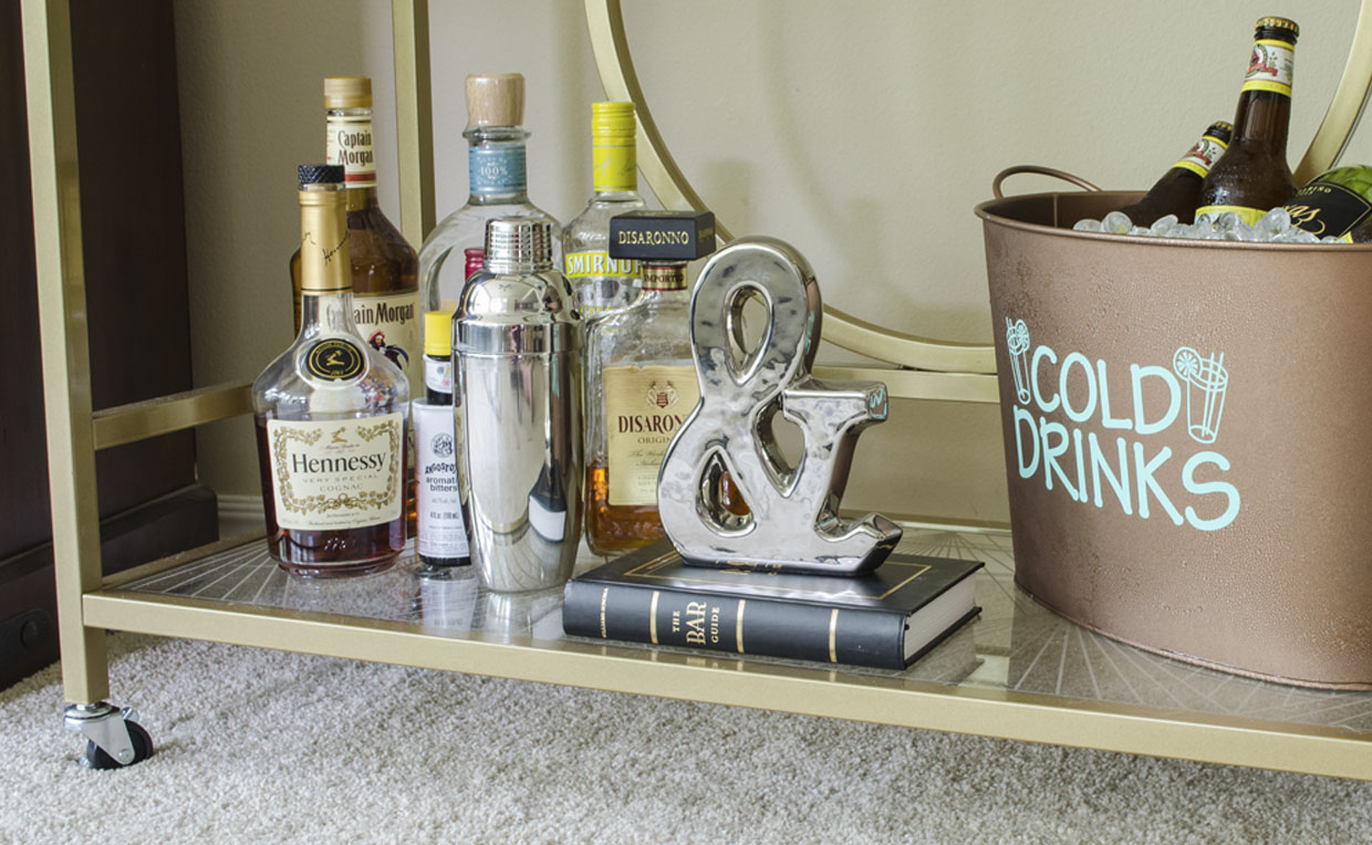 International Lux Bar Cart entertaining