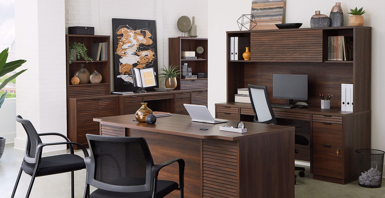 Palo Alto Midcentury Modern Style Office Furniture Sauder Furniture