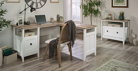 Palladia L-Shaped Desk with File Storage - Right Return by Sauder Furniture