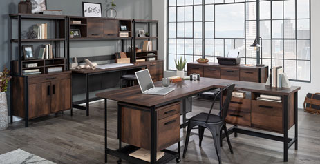Briarbrook: Industrial Style Mixed Material Furniture – Sauder