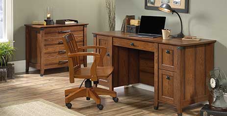 Sauder carson forge writing desk discount