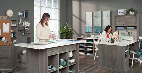 Craft Pro Series: Craft Room Workspace and Storage Furniture – Sauder