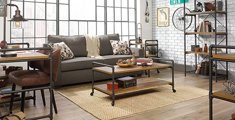 Sauder iron city on sale desk