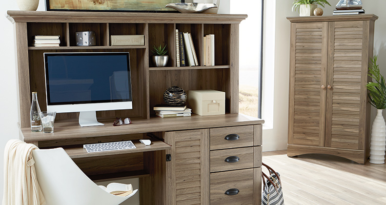 sauder furniture in salt oak finish - sauder woodworking