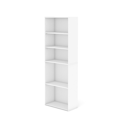 Beginnings 5 Shelf Bookcase 415542, Manhattan Comfort Serra 1 0 White 5 Shelf Bookcase