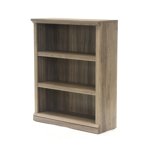 Sauder Select 3 Shelf Bookcase, Sauder Pinwheel Bin Bookcase Urban Ash Finish