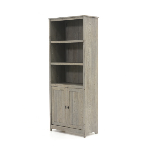 Cottage Road Library Bookcase With, Sauder Cottage Road 3 Shelf Bookcase In Soft White Undermount