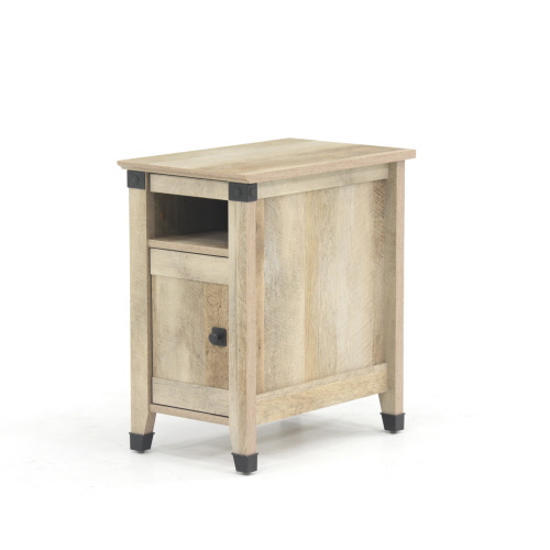 Carson Forge Lintel Oak Side Table With Storage 423038 Sauder Carson Forge Lintel Oak Side Table With, Sauder Coffee Oak End Tables