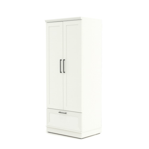White Wardrobe Storage Cabinet 423144, Sauder Homeplus Wardrobe Storage Cabinet Soft White Finish