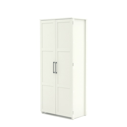 Homeplus Two Door Storage Cabinet White, Sauder Homeplus Collection Storage Cabinet Soft White Finish