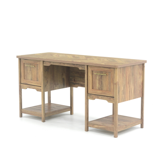 Coral Cape Double Pedestal Desk Sindoori Mango 424456 Sauder