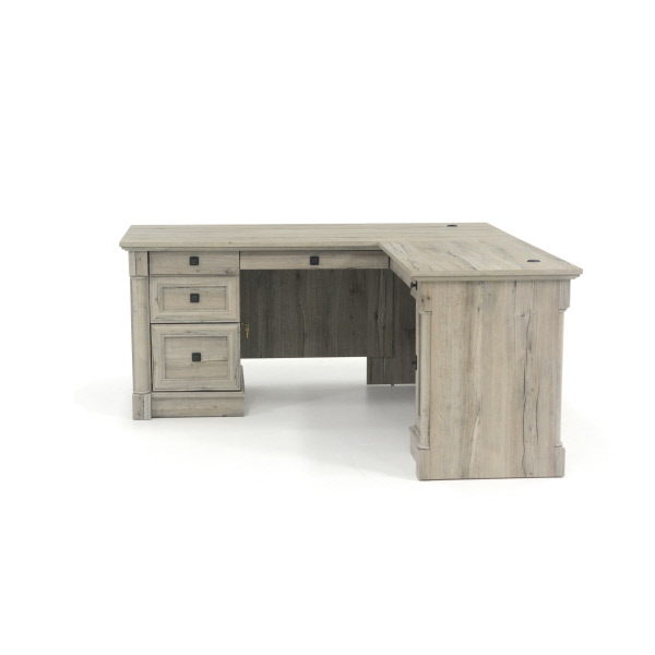 Palladia L Shaped Home Office Desk Split Oak 424811 Sauder