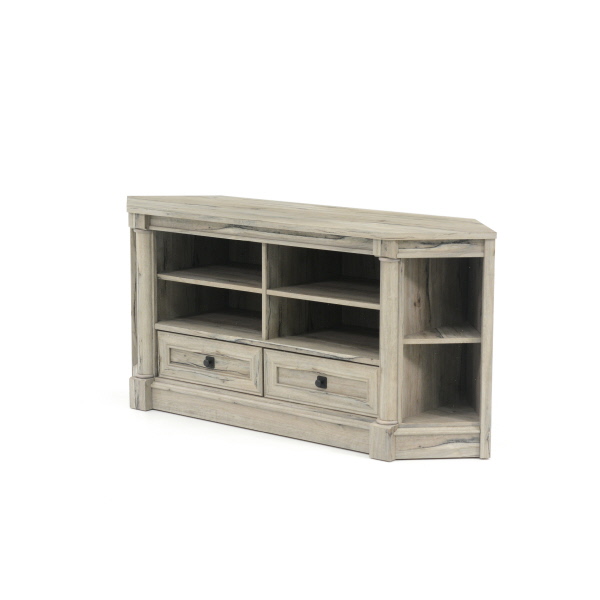 Palladia Corner Credenza Tv Stand Split Oak 424815 Sauder