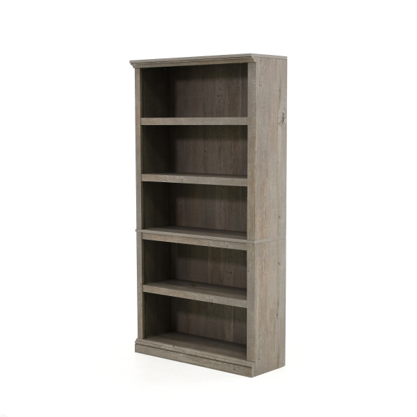 Sauder Select 5 Shelf Bookcase Mystic, 5 Shelf Gray Oak Bookcase